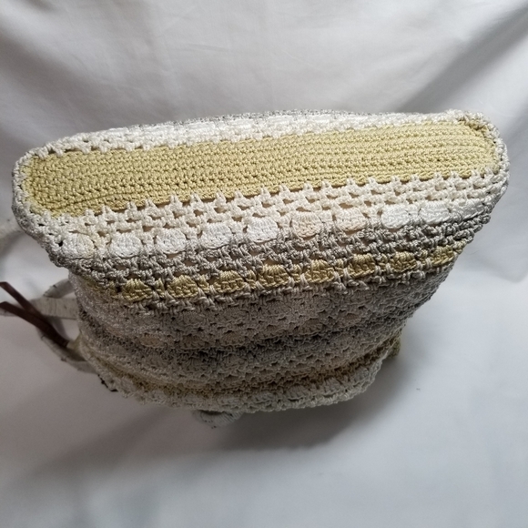 The Sak Crochet Large Shoulder Bag With Wrapped Faux Leather Straps - Picture 13 of 16